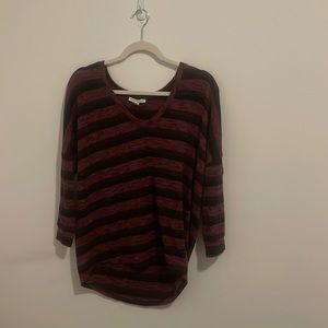 American Eagle Outfitters 3/4 Sleeve Striped Top Size Small